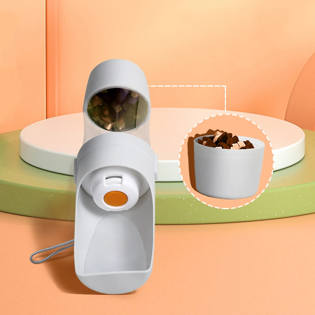 2-in-1 Dog Water Bottle & Snack Cup