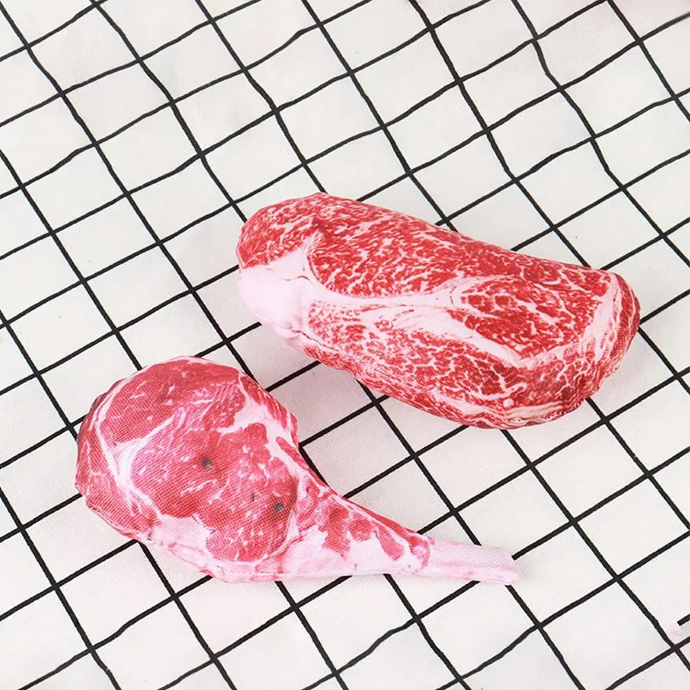 Squeaky Steak Bone Toy