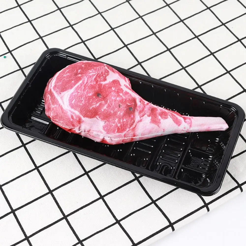 Squeaky Steak Bone Toy