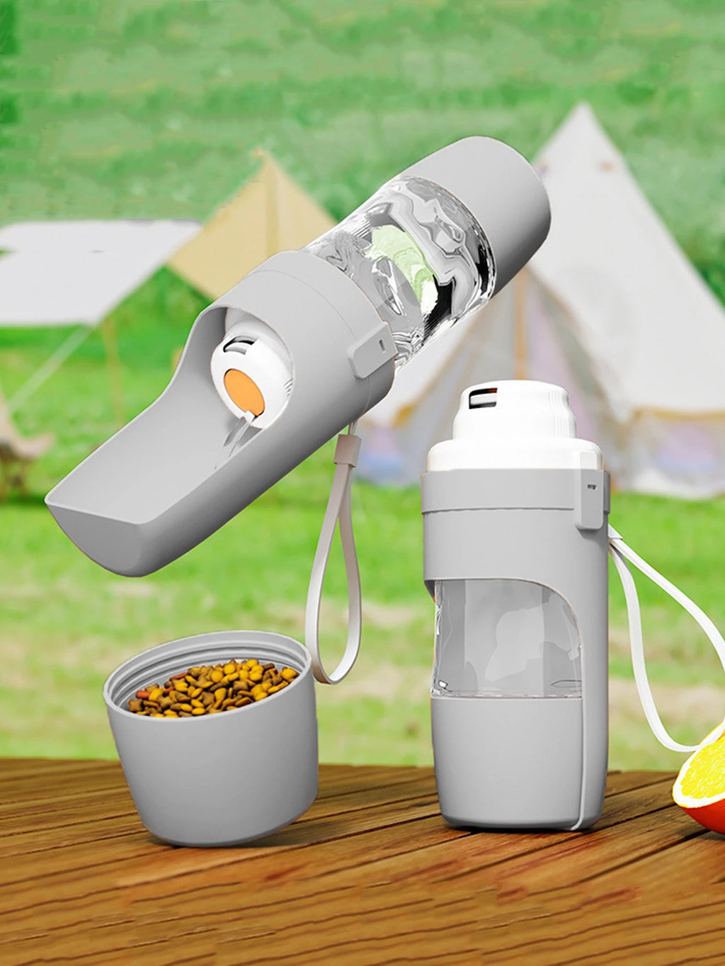 2-in-1 Dog Water Bottle & Snack Cup
